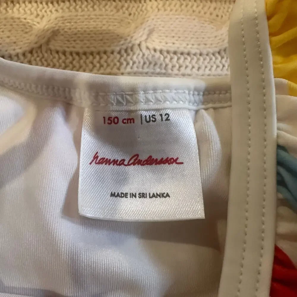 Hanna Andersson Sunblock Striped Tankini Set sz 12 Girl's Swimsuit